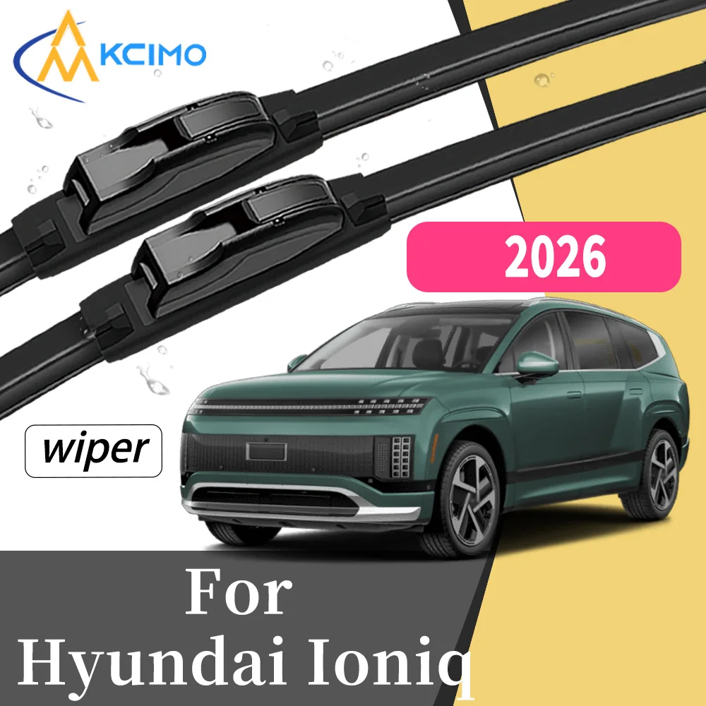 

Streak-Free Silent Wiping 2Pcs Front Windscreen Wiper Blades For Hyundai Ioniq 9 ME 2026 Windshield Car Exterior Accessory