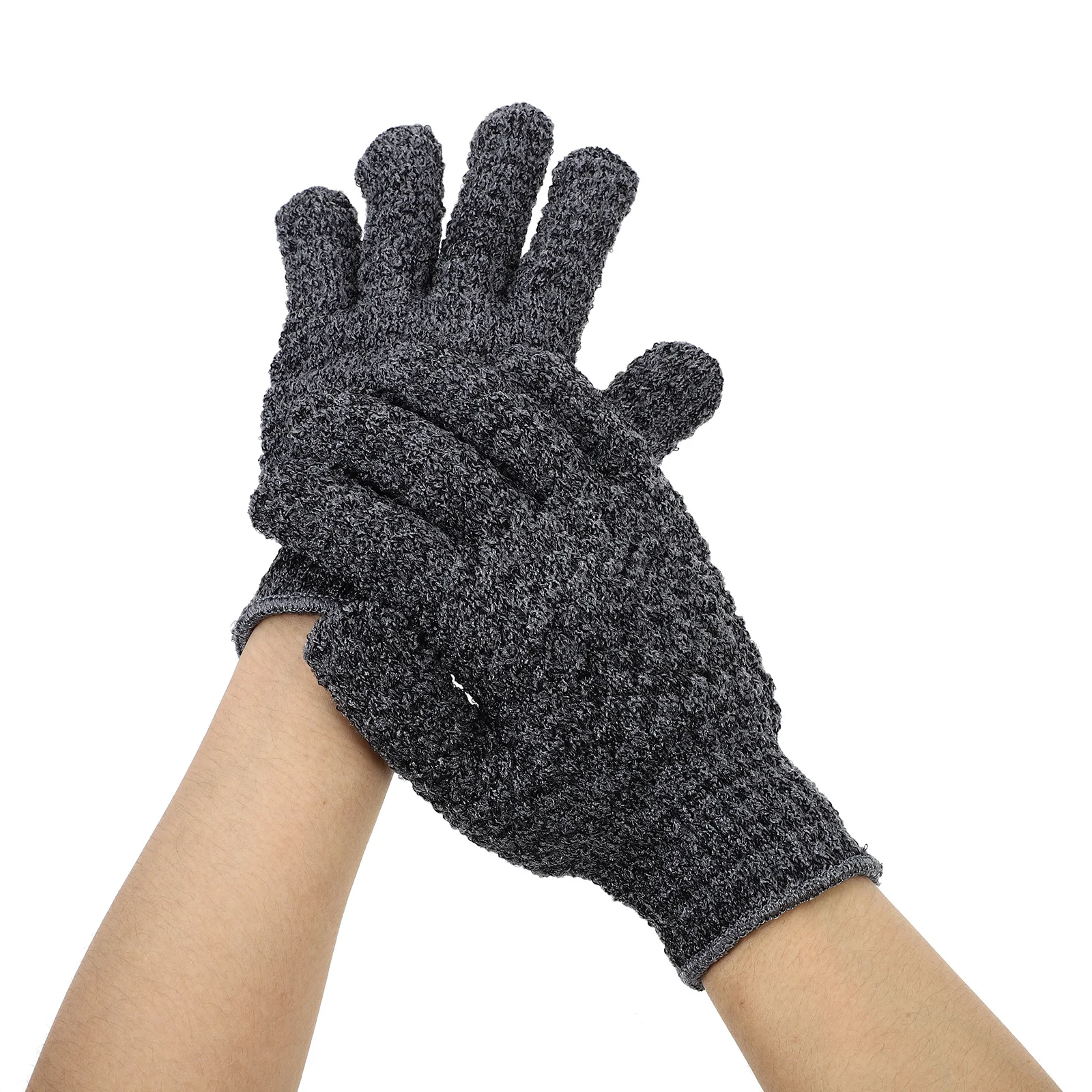 

3Pairs Bathing Gloves Soft Exfoliating Shower Scrub Gloves Five Fingers Household Back Cleaning Mitt Bath Glove Scrubber