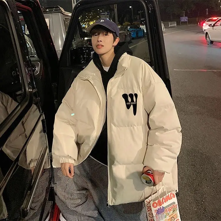 

Мужская утепленная хлопковая куртка оверсайз в американском стиле, осенне-зимняя, больших размеров, 250 Pou, повседневная одежда