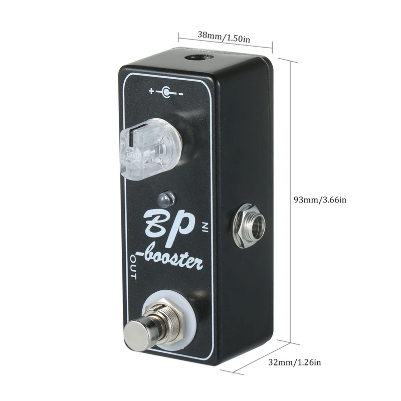 True bypass switch for Mosky Mini BP Booster Clean Boost guitar, bass, and acoustic products