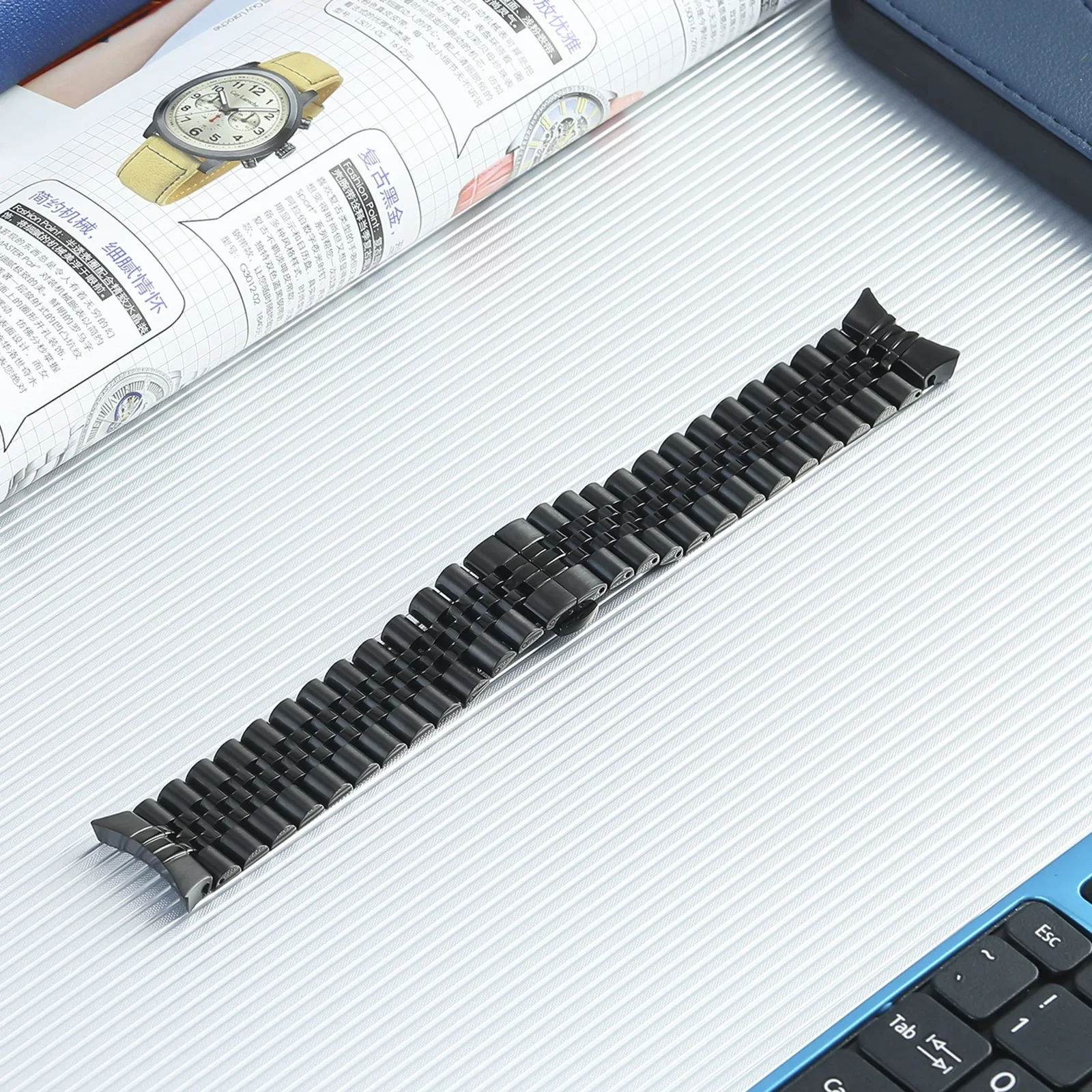 สายสแตนเลสสตีลไม่มีช่องว่างสำหรับ Samsung Galaxy 6สร้อยข้อมือ47มม. 43มม. สำหรับ5Pro 45มม. 6/5/4 40มม. 44มม.