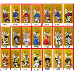 50pcs/lot) wholesale keychains taekwondo supplies cartoon sport gifts for kids