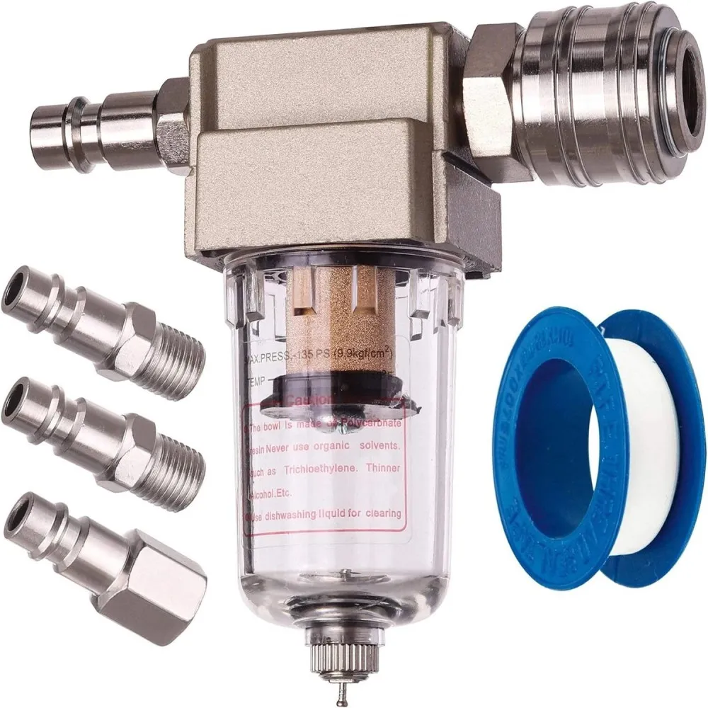 Image of Druckluftfilter Wasserabscheider Ölabscheider INKLUSIVE Schnellkupplung
