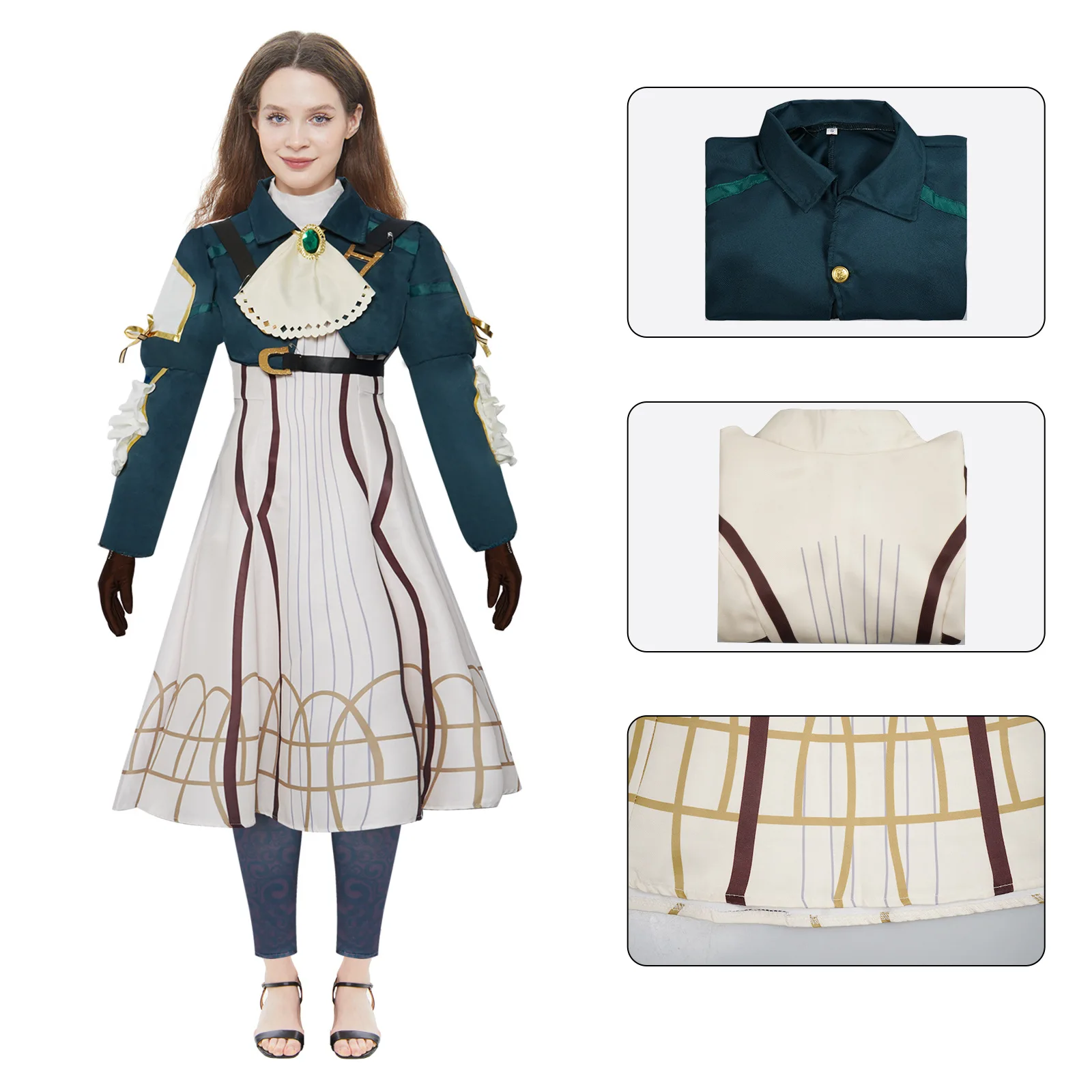 Violet Evergarden Cosplay Costume Anime Cosplay Violet Evergarden Costume for Women Halloween Amine Violet Evergarden Cosplay