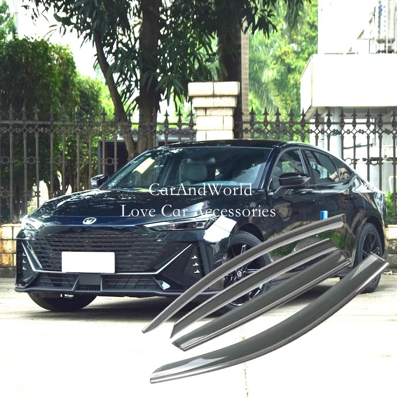 Car Window Visors Cover Sun Rain Shield Deflectors Awning Protector Trims Exterior Smoke Guard For CHANGAN UNI-V UNIV 2022-2025