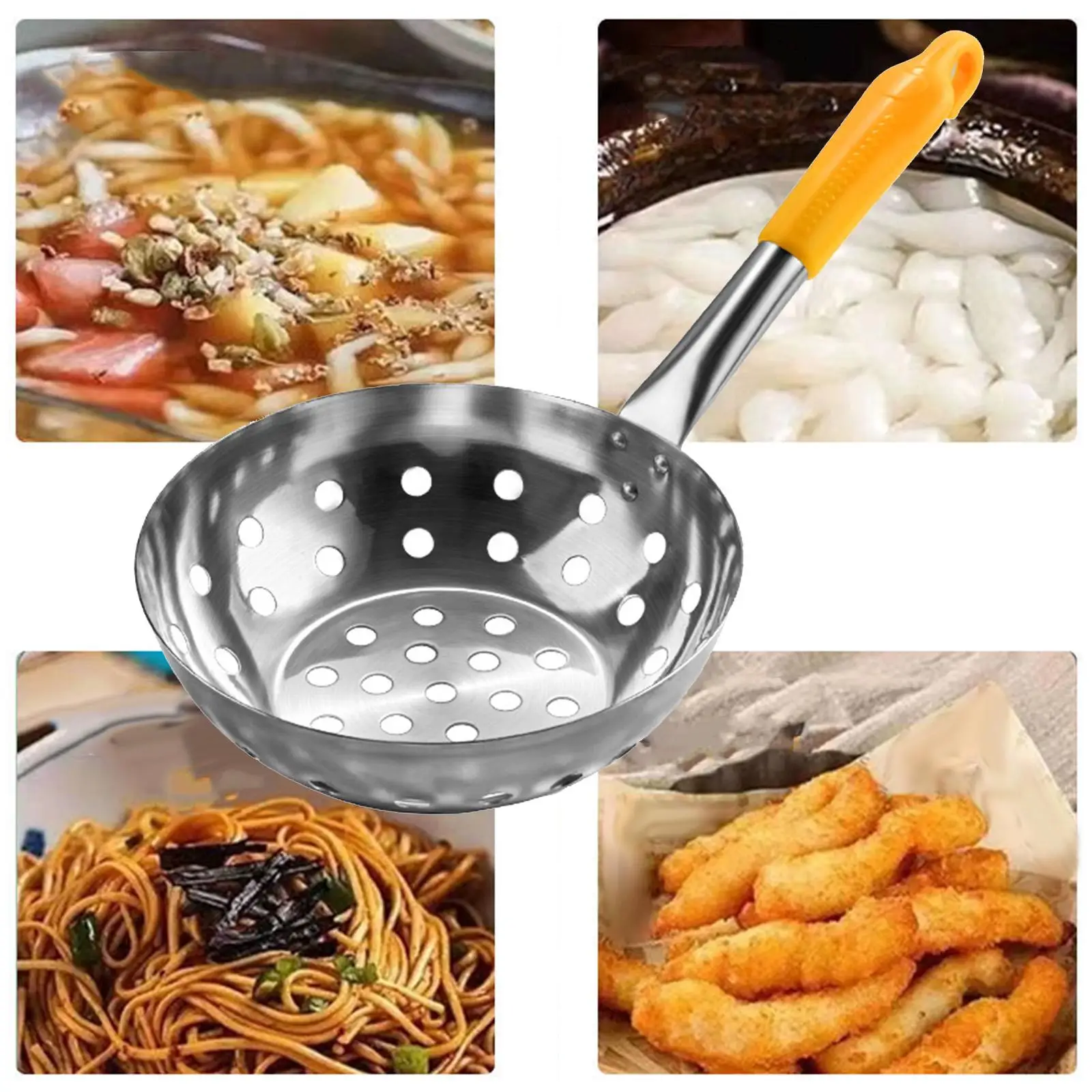 Scoop Colander Slotted Spoon Colander Food Dumpling Noodle Strainer Food Drain Spoon Pasta Basket Kitchen Straining Vegetable