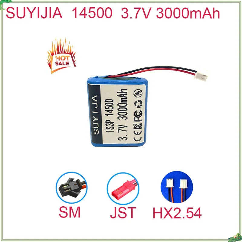 SUYIJIA 14500 1S3P 3.7V 3000mAh with BMS lithium ion battery for toy remote control cars, singing machines radios small speakers