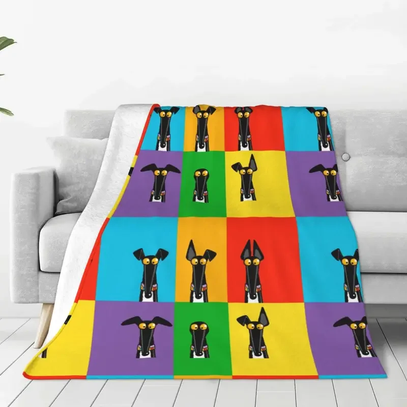 

Greyhound Semaphore Blanket Cover Flannel Skipworth Whippet Lurcher Dog Warm Throw Blanket for Bedding Couch Bedspread