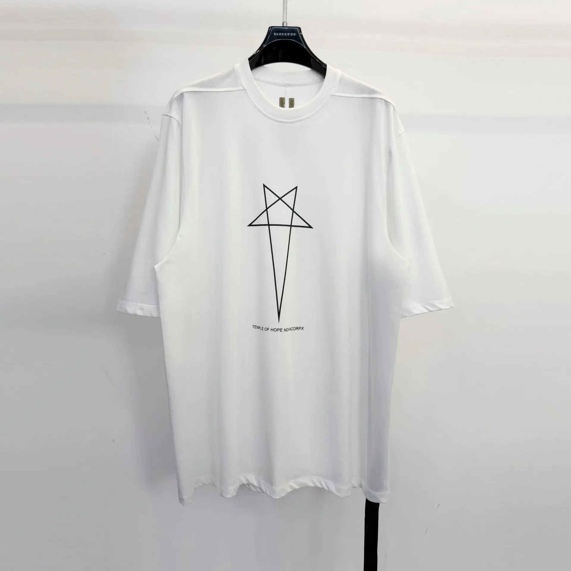 26SS High Street Minimal Geometric Pattern Casual Short Sleeve Tee Streetwear Geometric Line Print Short Sleeve Unisex T-shirt