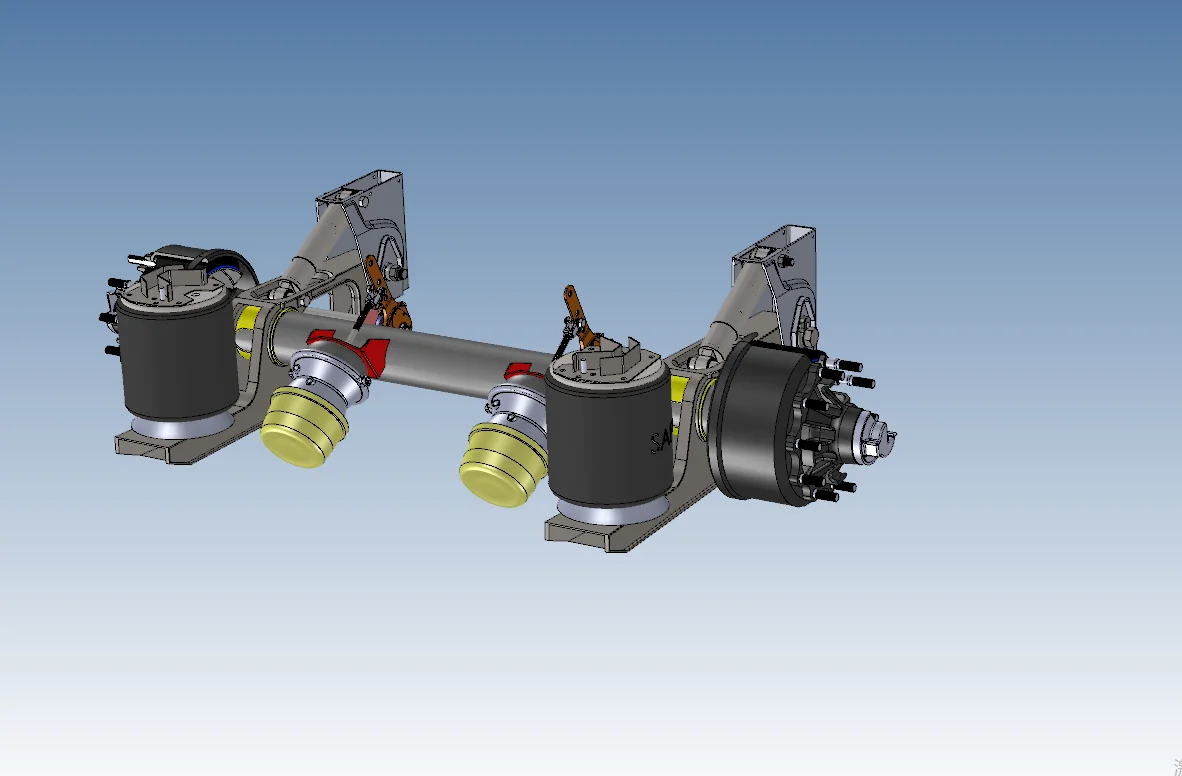 BPW SAF Style 9T 12T Axle Semi Trailer Lift Axle Air Spring Suspension