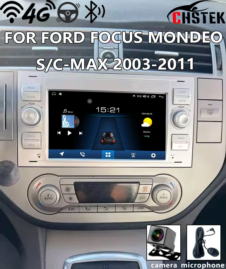 Car Radio Android For Ford Mondeo Focus Galaxy Connect S/C-Max Fiesta Bluetooth 4G GPS WIFI Auto Multimedia Handsfree Swap Audio