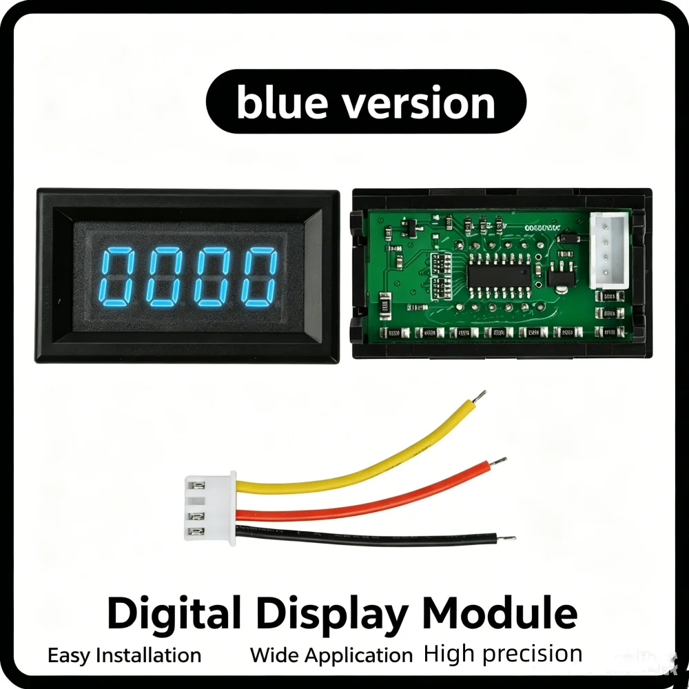 4bit DC 0-3800V 1000V 2000V Voltmeter LED Digital VOLT Meter High Precision Display 0.56inch Screen 5V-12V Battery Monitor