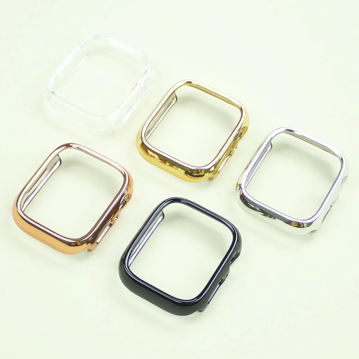 Plating Case for Apple Watch 45mm 41mm 40mm 44mm Protective Cover Hard PC Bumper fit iWatch Series SE 9 8 7 6 5 No Glass Case