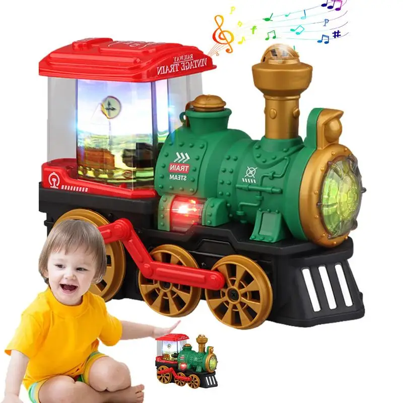 Electric Train Christmas Train Toy Set With Light Sound Train Track Set Diy Railway Tracks Educational Toys For Kids Party Xmas