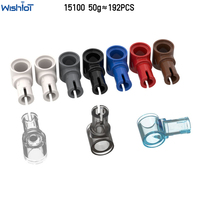 50g Tech Parts Pin Connector with Friction Ridges Lengthwise and Pin Hole Compaitble with legoeds Building Blocks 15100 65487