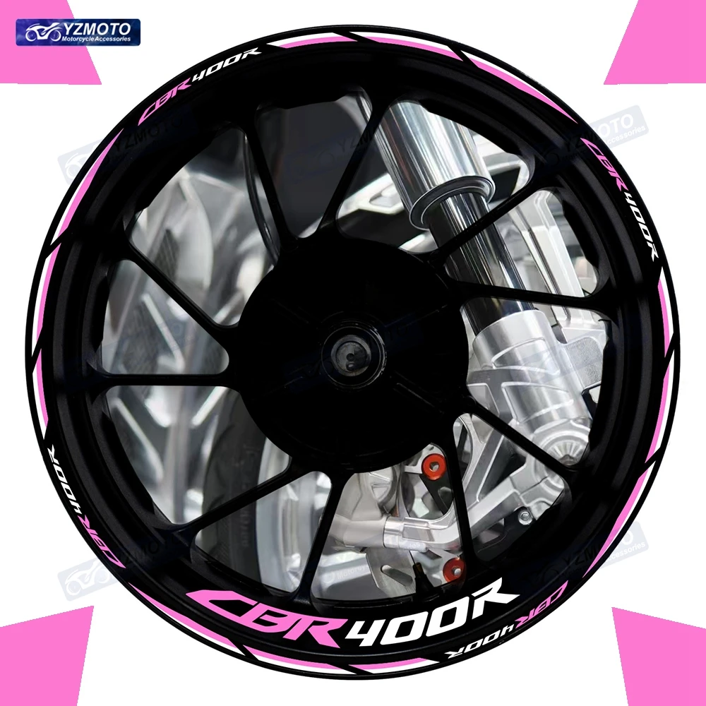 Per Honda CBR400R CBR 400R Moto 17 Pollici Ruota Anteriore E Posteriore Adesivo Mozzo Decal Modificato Riflettente Decorativo Cerchio Adesivi