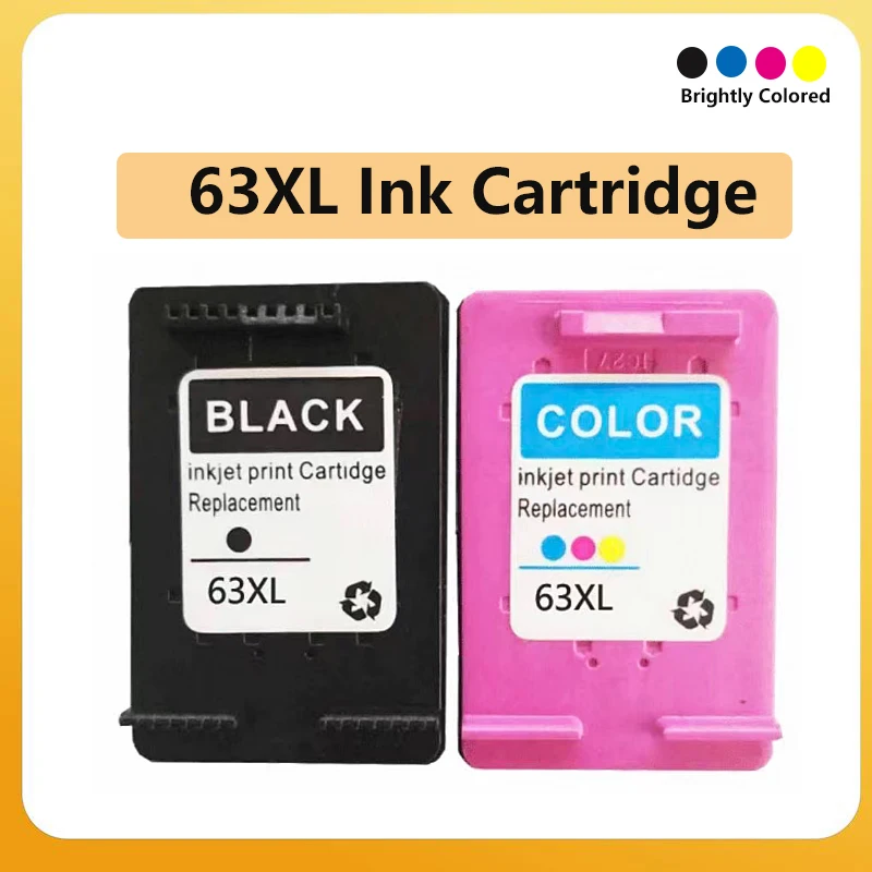 63 63XL Ink Cartridge Compatible for HP Deskjet 2130 2131 3630 4650 4652 4654 4655 5220 5230 5252 5255 Printer