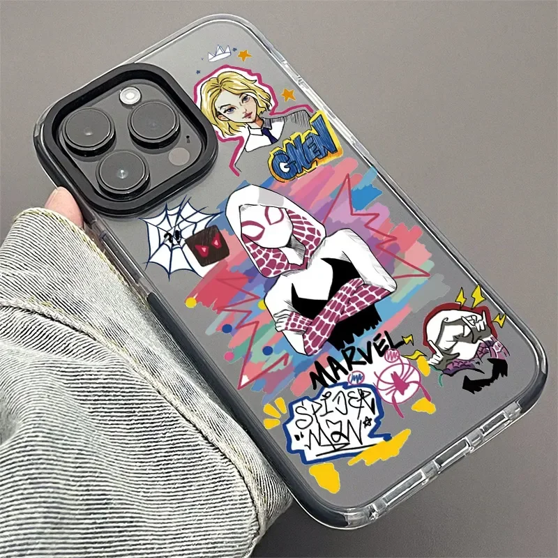 Marvel Spider Man Ha funda de teléfono súper genial para iPhone 16, 15, 14, 13, 12, 11 Pro Max, XR, XS, 7, 8 Plus, Mini Y2K, cubierta suave anticaída