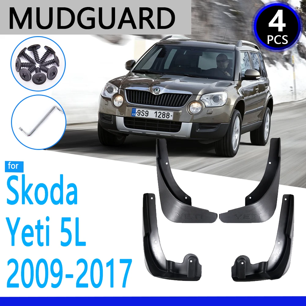 Mudguards fit for Skoda Yeti 5L 2009~2017 2010 2011 2012 2013 2014 2015 Car Accessories Mudflap Fender Auto Replacement Parts