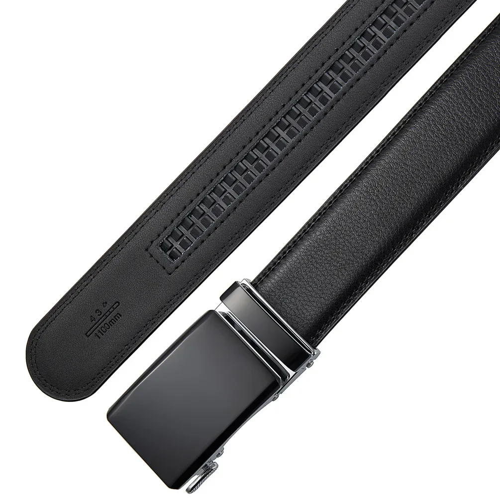 Automatischer Schnallengürtel aus echtem Leder, mehrfarbiger Hüftgurt für den täglichen Jeansgebrauch, 3,5 cm breiter Herren-Hüftgürtel, perfektes Vatertagsgeschenk – Detail 18