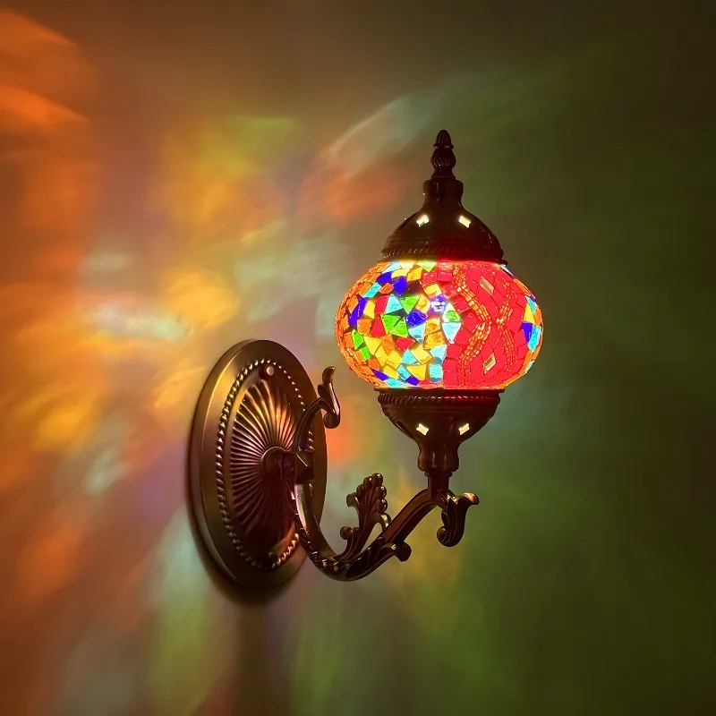 Turkish Mosaic Wall Lamps Luminaria Applique Murale Intérieur Led Bedroom Living Room Balcony Aisle Shop Home Decoration Sconces