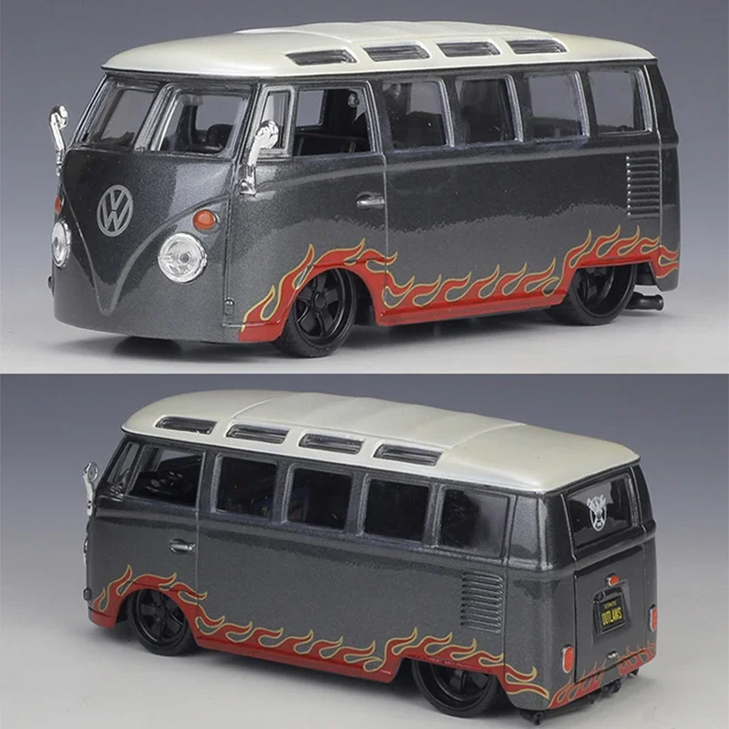 Maisto 1:25 Sambas Mini Alloy Bus Car Diecast Model Toy Metal Vehicle Modified Bus Simulation Collection Gifts Toys for boys