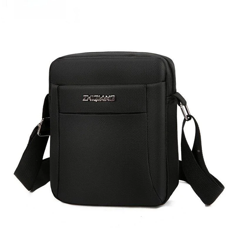 Oxford Cloth Canvas Men's Crossbody Bag Casual Shoulder Bag Small Phone Bag 2025 New Style Durable Soft Fabric Zipper Closure