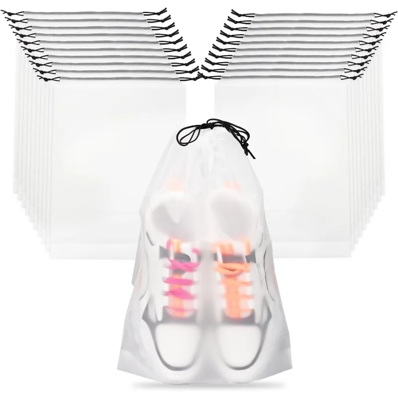 6/12/20 PCS Sacos Transparentes Impermeáveis para Calçados de Viagem, Bolsas Portáteis para Armazenamento de Calçados 15.7"×11.8" para Embalar Bagagem