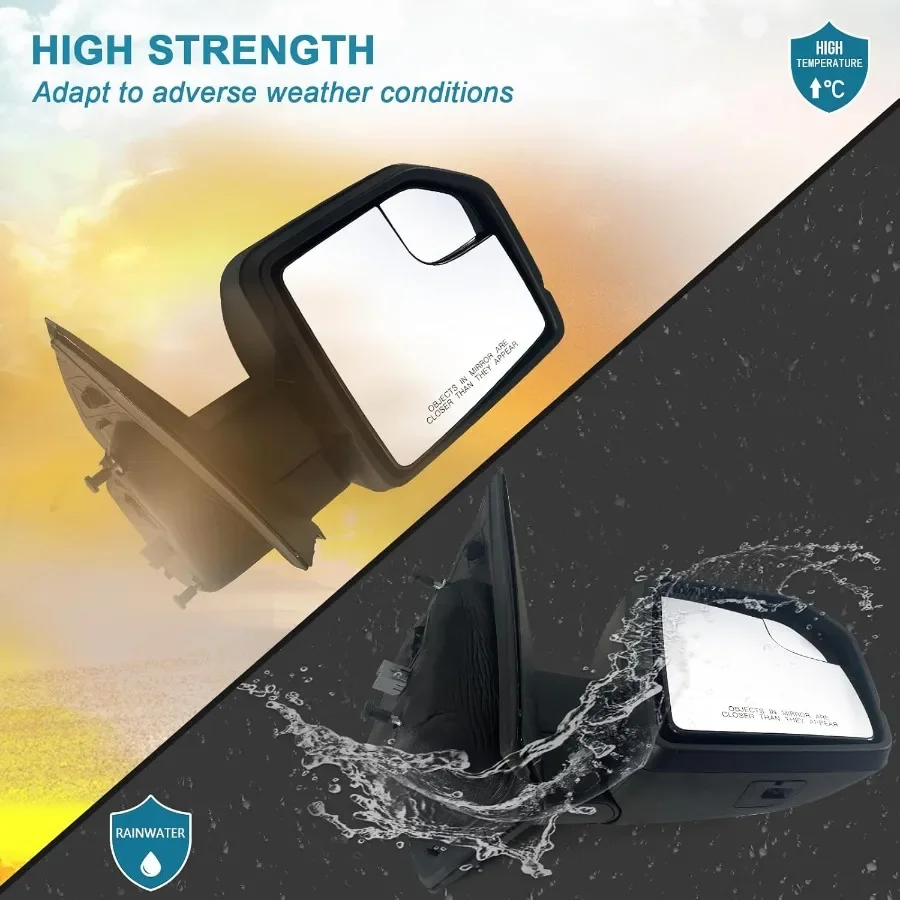 Specchietto laterale passeggero destro con sensore di temperatura esterna in vetro elettrico e pieghevole manuale per 20152020 F150 senza indicatori di direzione