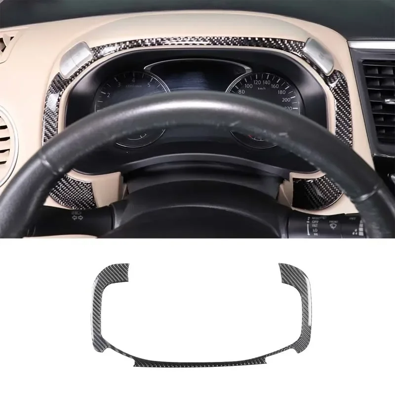 For Nissan Pathfinder 2013-2018 Soft Carbon Fiber Car Dashboard Decorative Frame Cover Sticker Interior Accessories