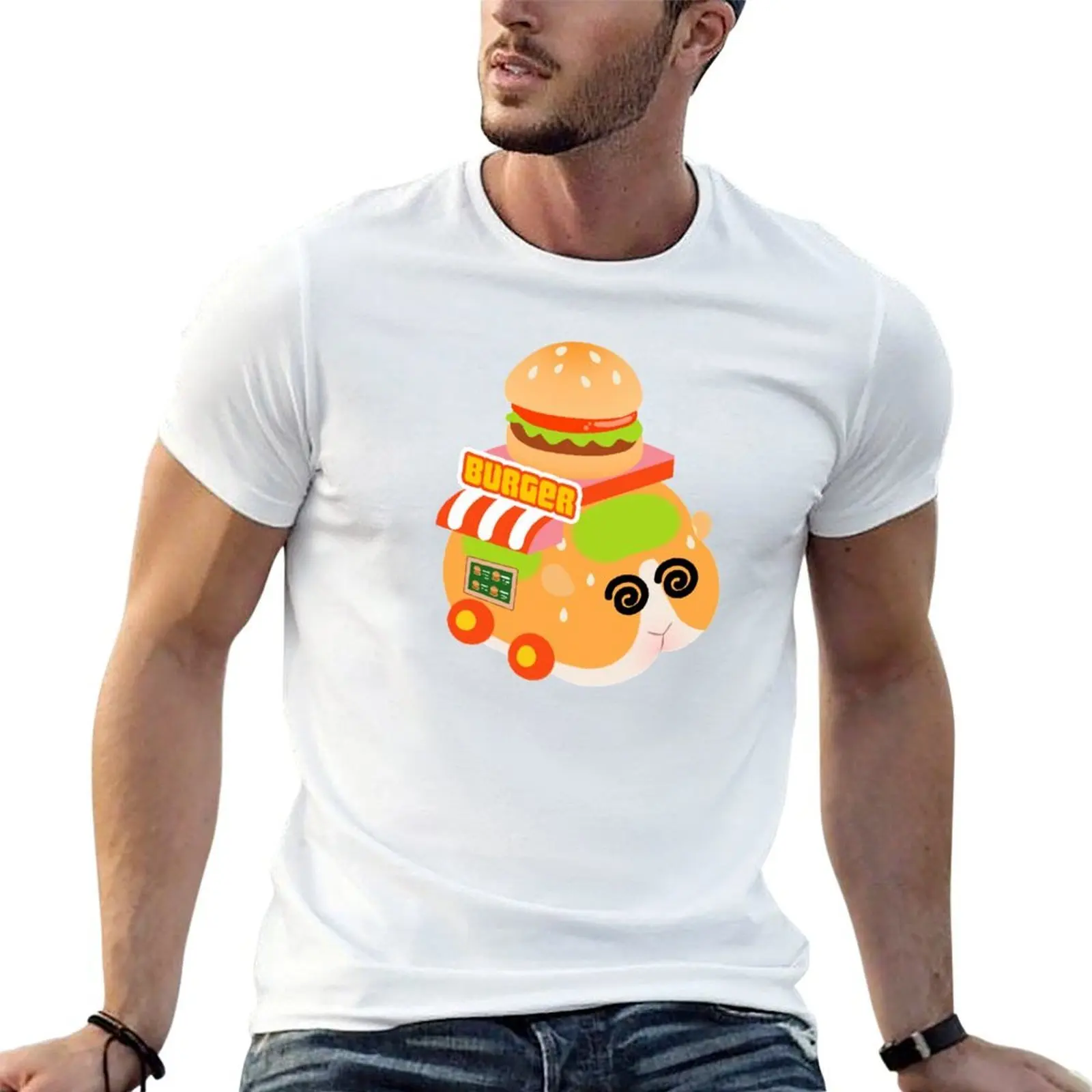 

Hamburger Molcar Pui Pui Molcar T-Shirt t shirt man casual anime t shirts for man T-Shirt