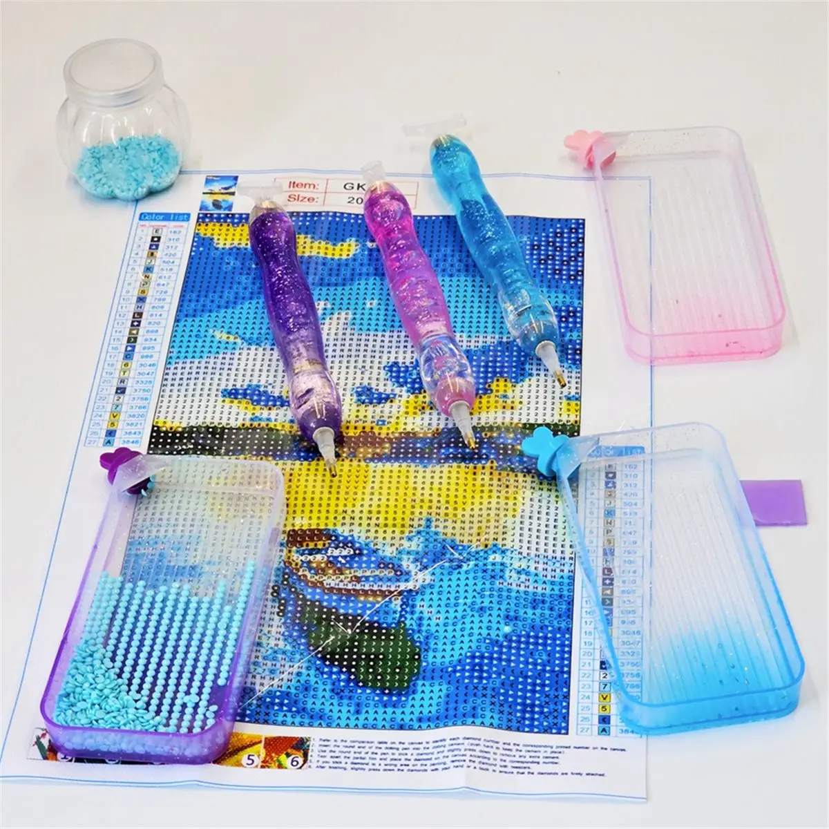 update. 29PCS 5D DIY Diamond Painting Kit with Handmade Resin Pens and Accessories