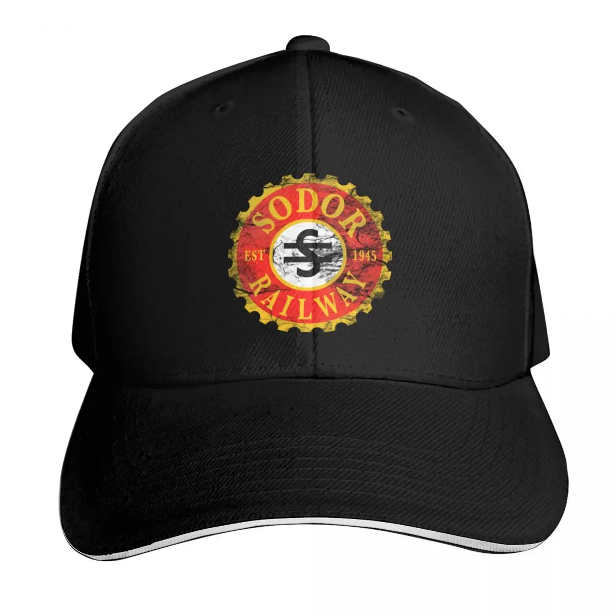 

Sodor Railway Logo - Distressed Baseball Cap Hip Hop tea Hat Icon Caps For Men Women's
