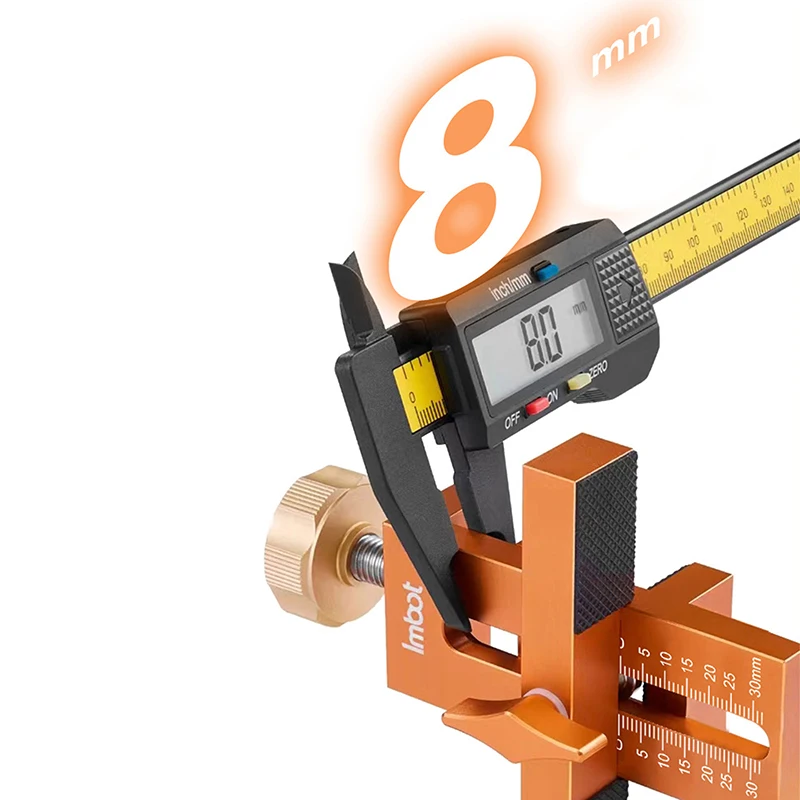 Maschera per l'installazione della porta dell'armadio per la lavorazione del legno, strumento di perforazione del dispositivo di rimbalzo dell'installazione del pannello della porta Strumento di posizionamento rapido 2 in 1