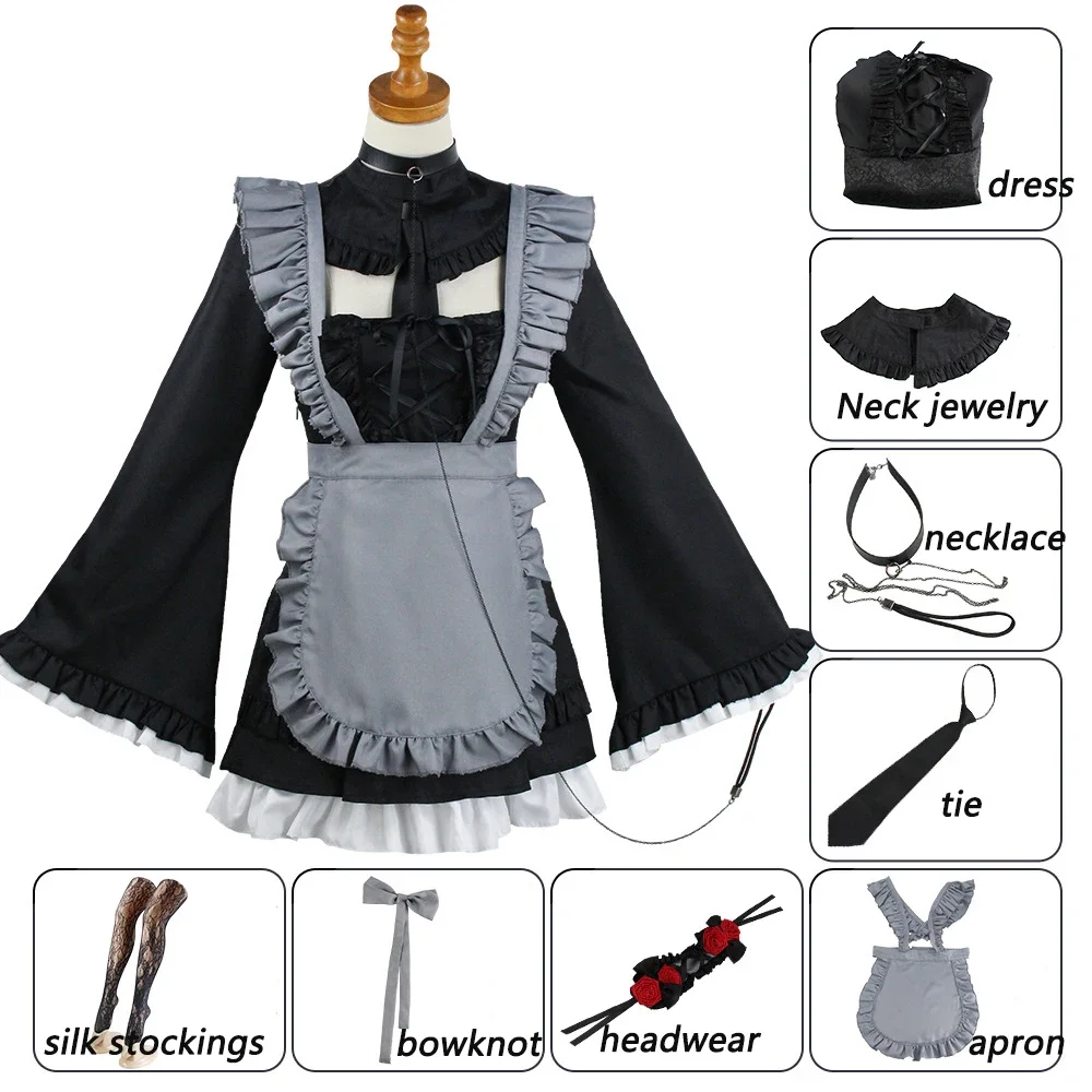 Costume de Cosplay de Dessin Animé Marin Kitagawa, My fur s Up Darling, Robe avec Perruque, Tenues Lolita, pour Femme