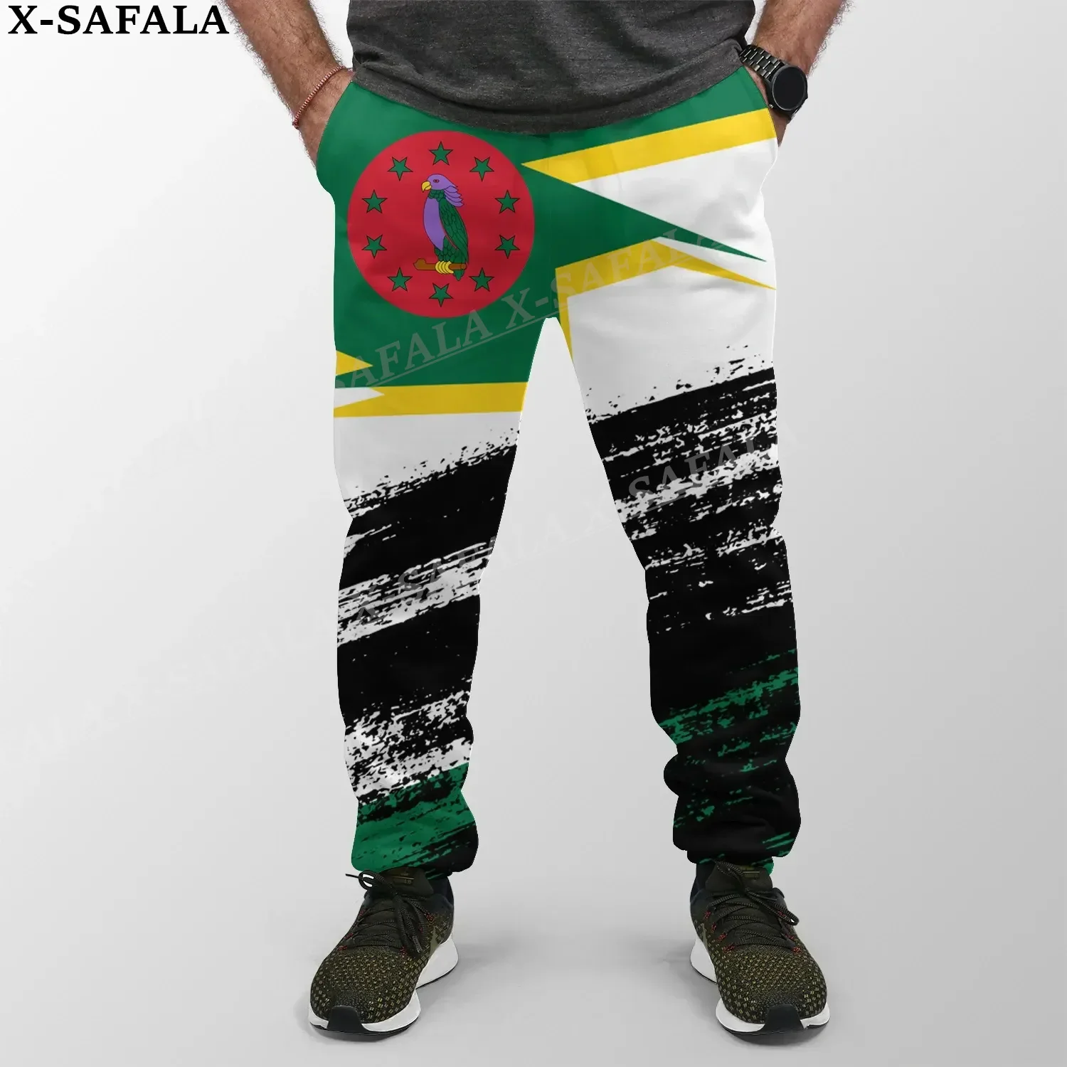 Dominican Coat Of Arms Flag Trousers Men Women Sweatpants Drawstring Long Joggers Streetwear Spring Autumn Sports Pants-3