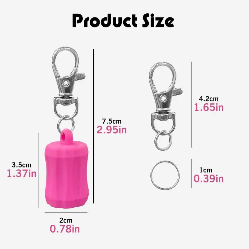 Pendant Makeup Tool Accessories Portable Lip Gloss Keychain Caps Silicone Lid Holder Keyring Pendant For Lip Balm Bag