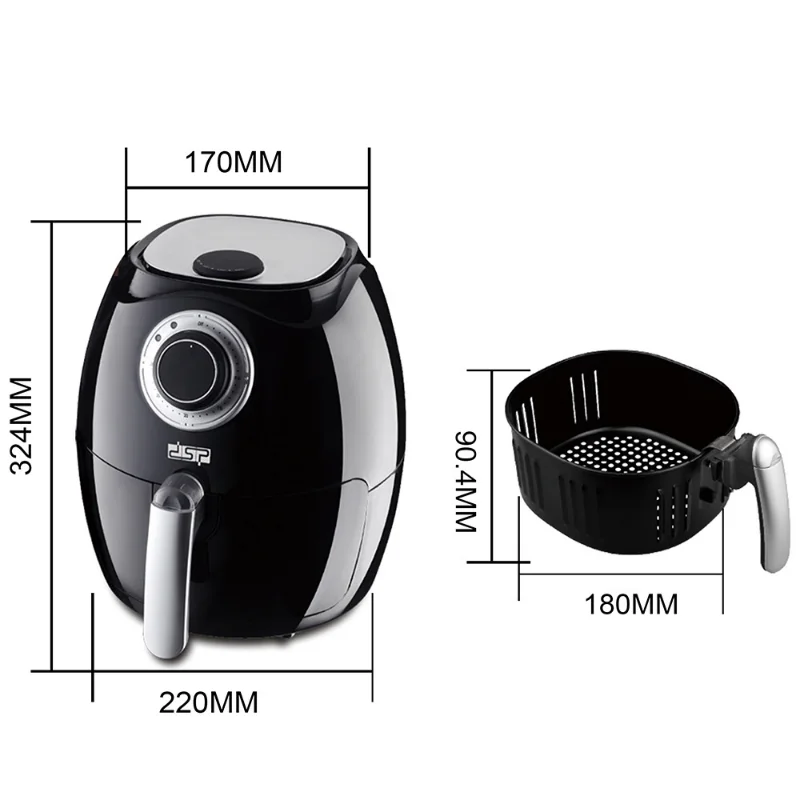 Multi-functional Electric Frying Pan French Fries Machine Fryer 2.6L Large Capacity Airfryer  قلاية هوائية  Air Fryer Oven