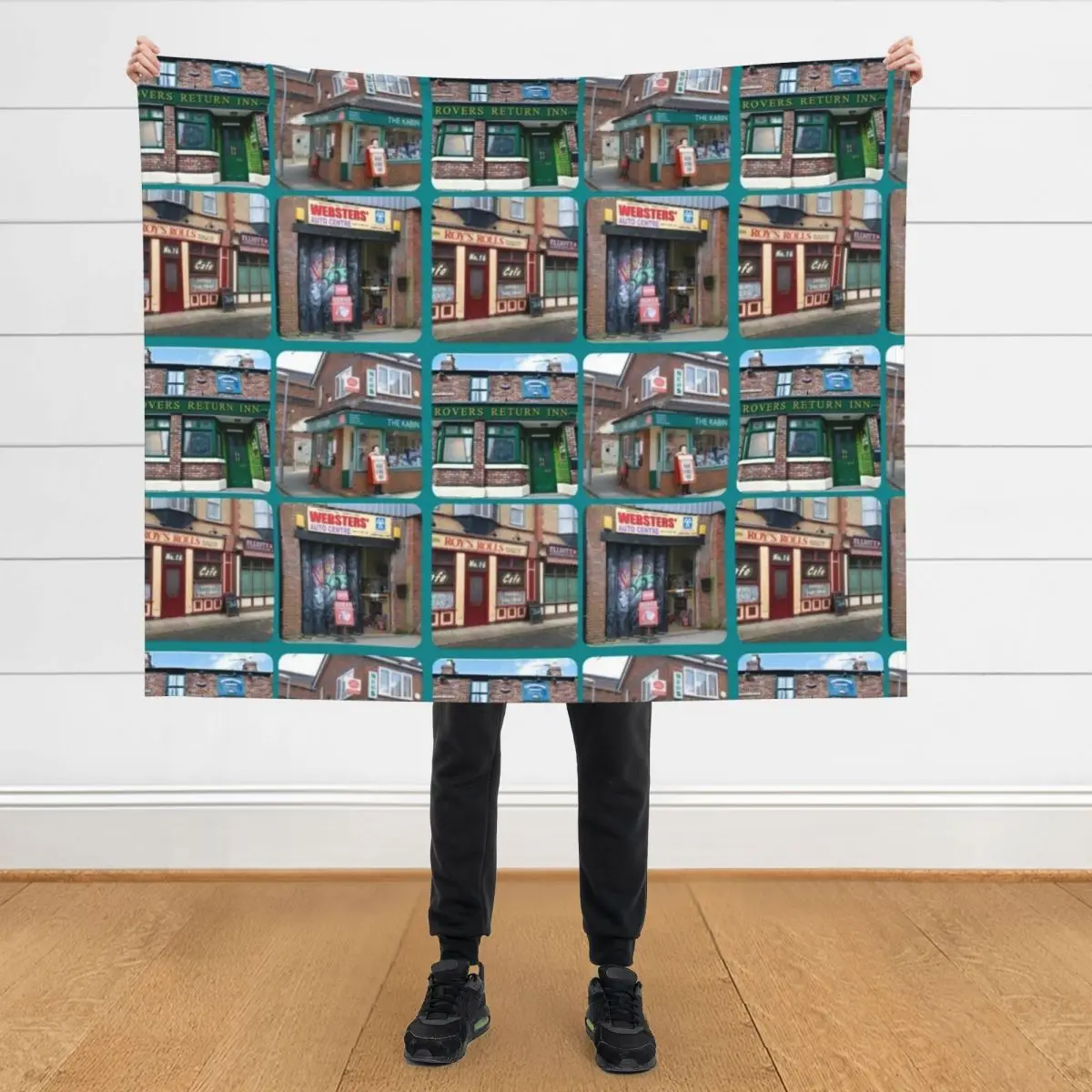 

Corrie iconic buildings Throw Blanket Luxury Designer Large Luxury St Blankets