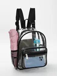 Transparent Contrasting Color Waterproof Children'S Backpack Suitable For Girls, Boys, Swimming, Outdoor Sports, And Travel