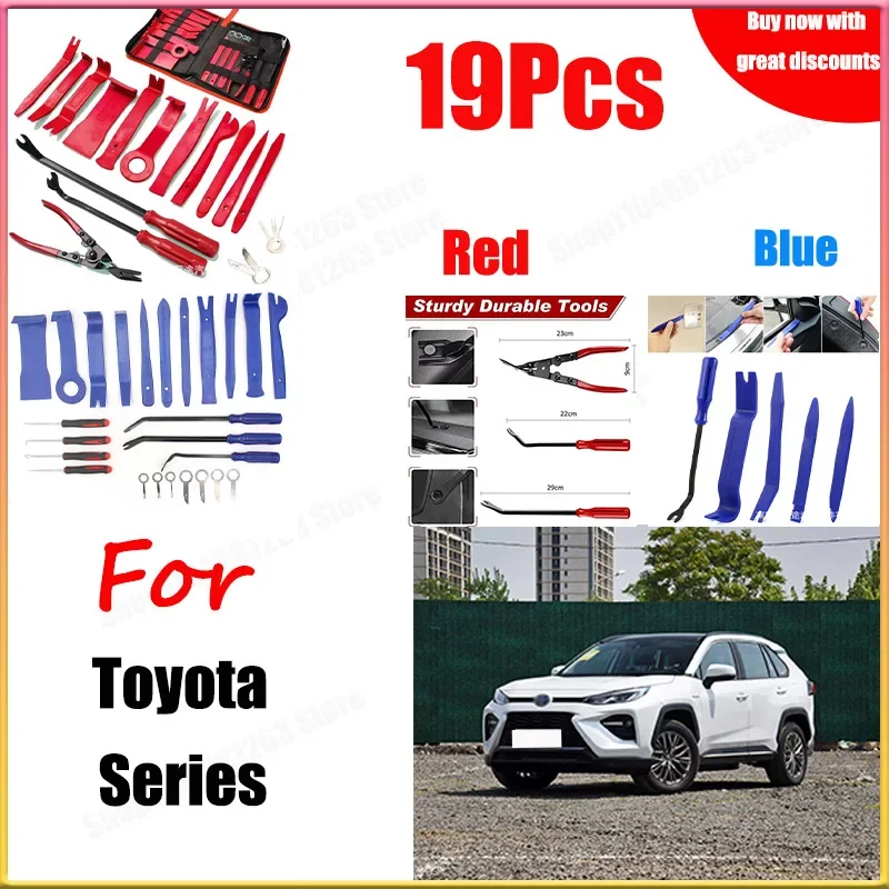 

For Toyota 19pcs Disassembly Tool Kit Panel Disassembly Tool Decorative Instrument Panel Disassembly Tool Drilling Repair Tool