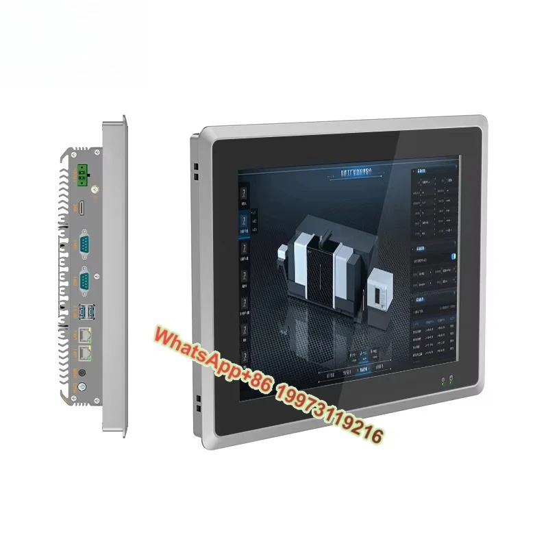 

Человеческие машинные интерфейсы Hmi Встроенный 10,4-дюймовый безвентиляторный промышленный сенсорный экран ПК с Wi-Fi Rs232 Rs485
