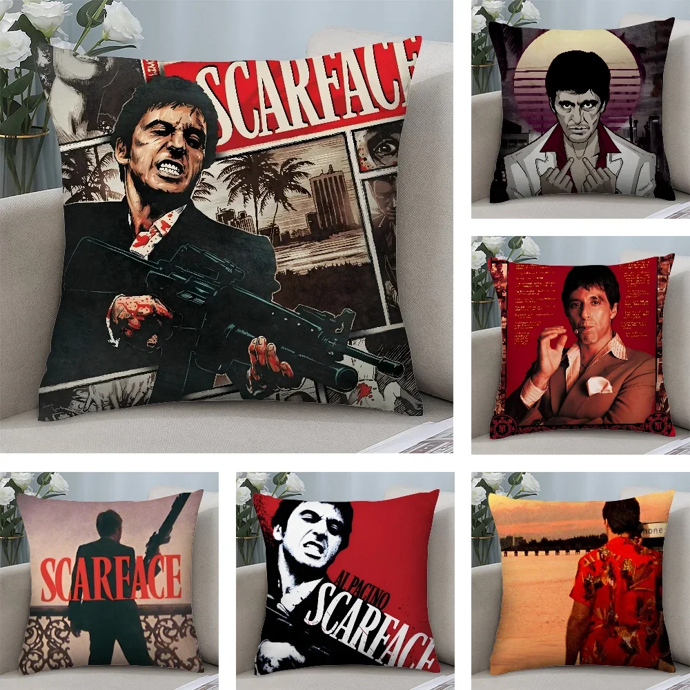 

Горячая наволочка из фильма S-Scarface, короткий плюшевый диван, декоративный подарок, домашняя подушка с двусторонней печатью