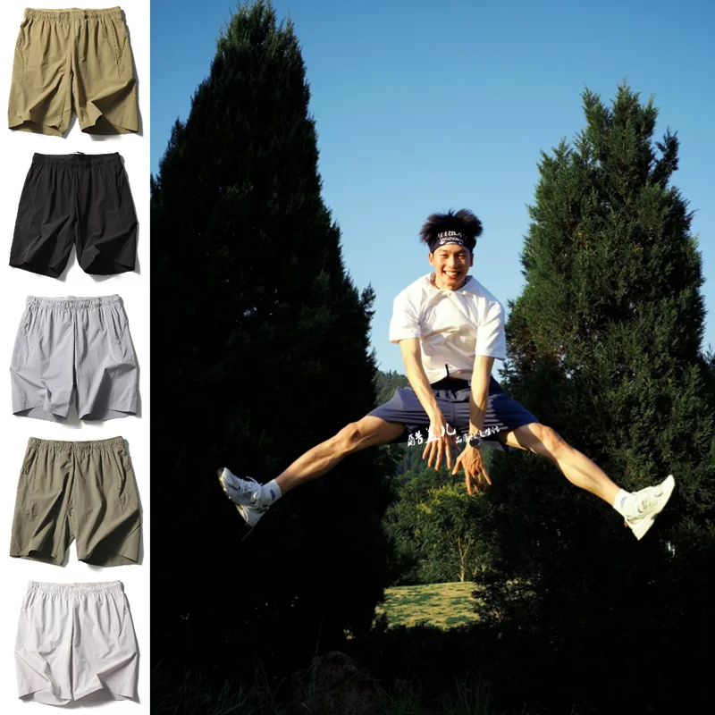 Leavo Johnson High-End Summer Men's 3D Tailored Lightweight Breathable Cycling Sport Shorts Straight Leg mid Waist Nylon Spandex