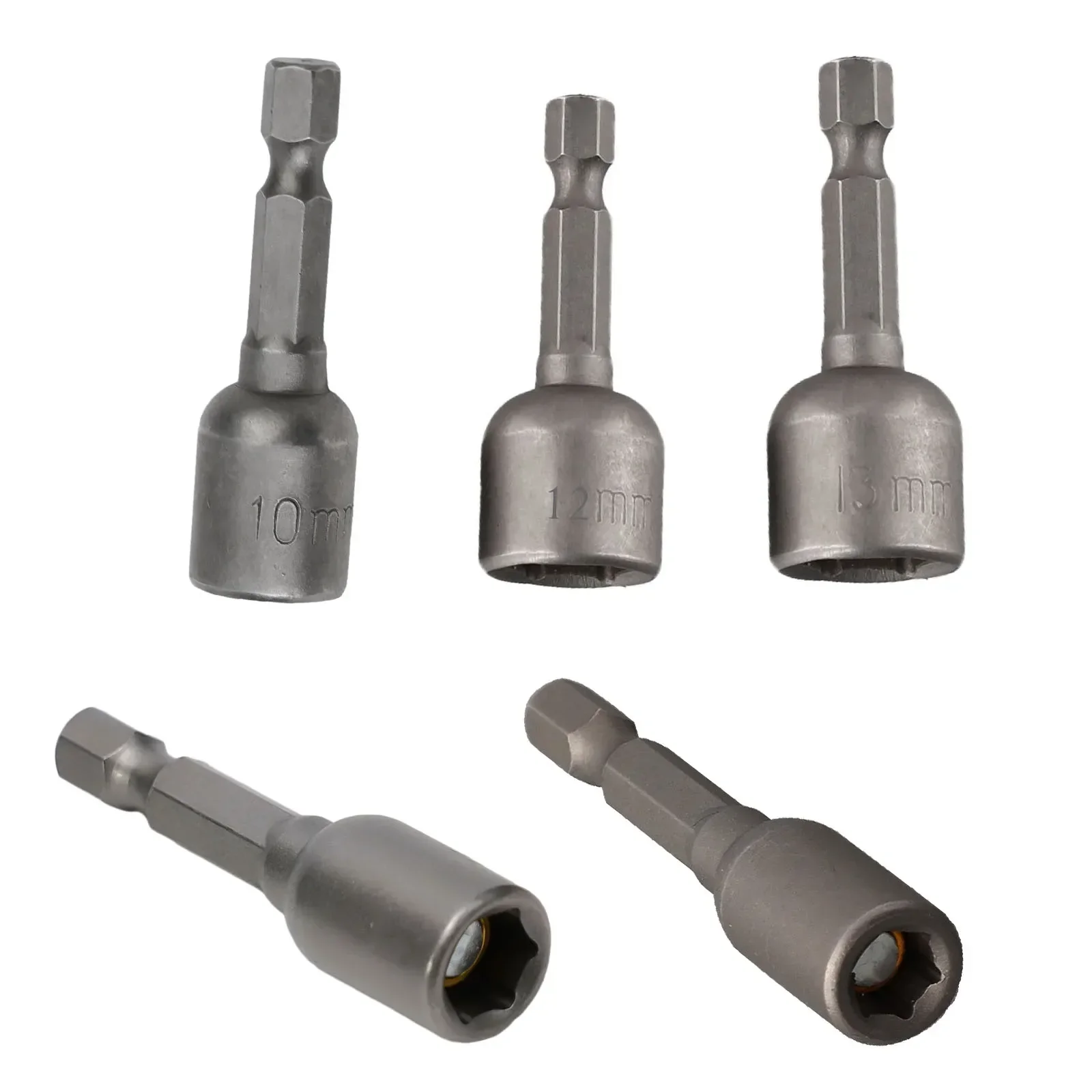 

5PCS 6-13mm Socket Magnetic Nut Screwdriver 1/4inch Shank Hex Electric Drill Bit Nut Driver Socket Quick Release Hex Shank