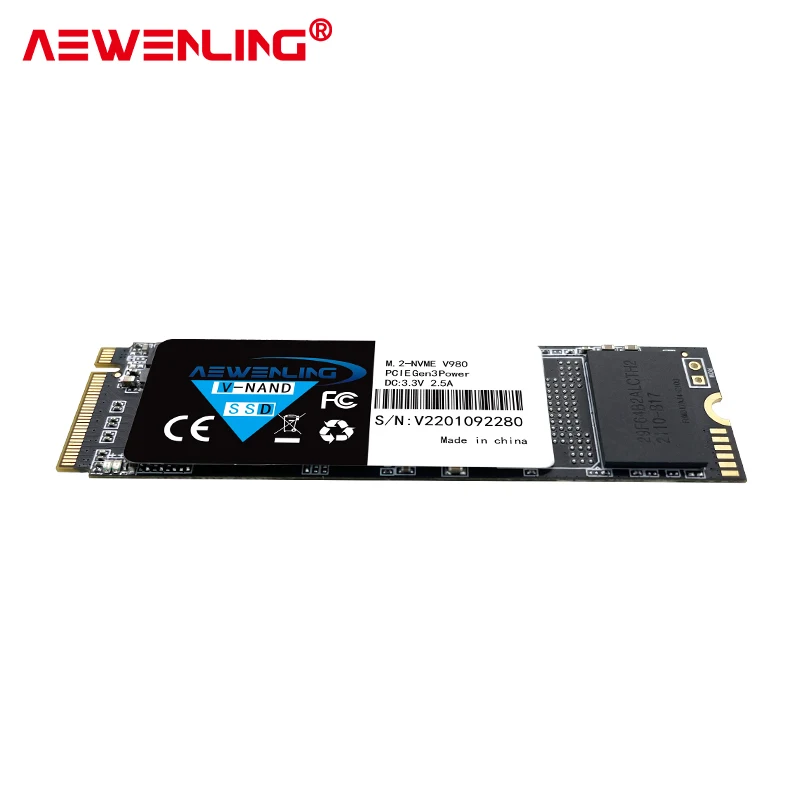 AEWENLING – disque dur interne SSD, M.2, PCIe NVME, avec capacité de 256 go, 128 go, 512 go, 2280 go, 1 to, pour ordinateur de bureau, MSI Asro64