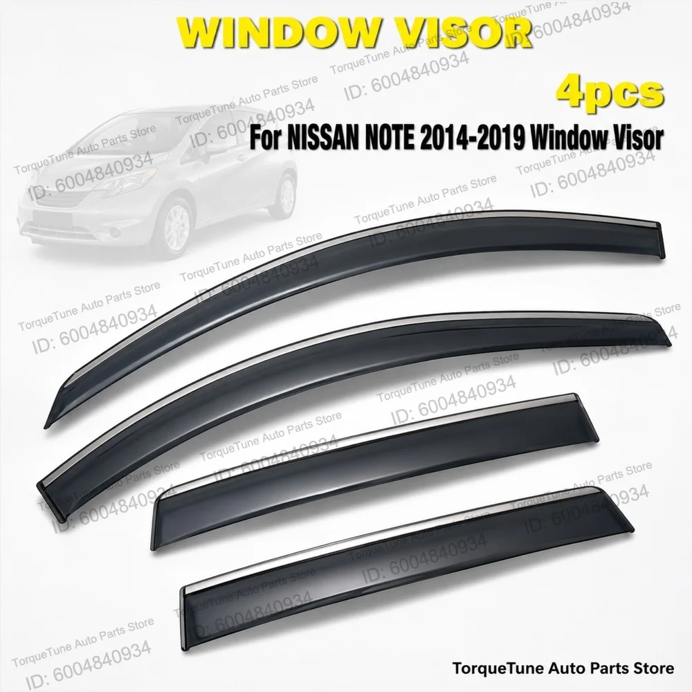 

Premium Injection Molded Direct Fit Window Visor For Nissan Note 2014-2019 Easy Install Durable Aerodynamic Deflector