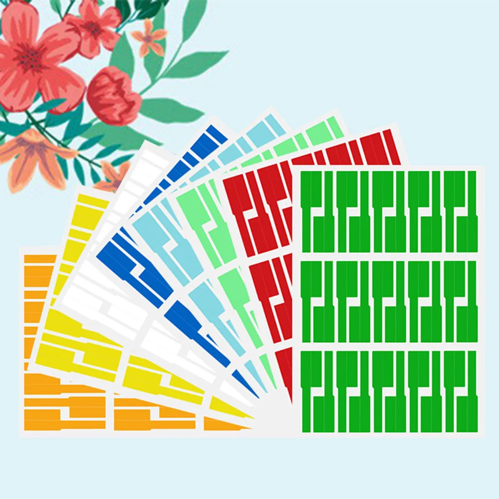 

24Pcs Colorful Waterproof Cable Labels Printable Synthetic Paper Handwritten Tear Resistant Self-Adhesive for Indoor Outdoor