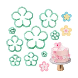 Flower Fondant Cutter,Rose Cookie Cutters for Sugarcraft,9 Pcs Petal Fondant Flower Cutter Set for Cake Cupcake Decoration