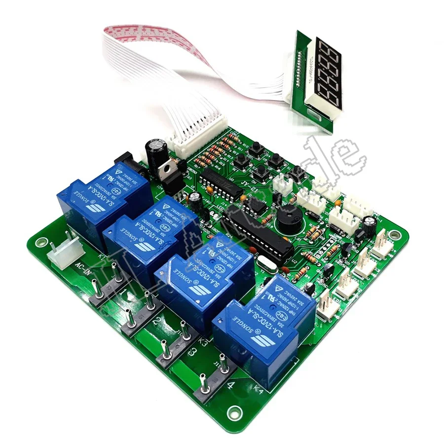 JY 21 4-digitsTimer Board Coin-operated Time Control Card Power Supply for Coin Acceptor Control 4 Devices To Washing Machine